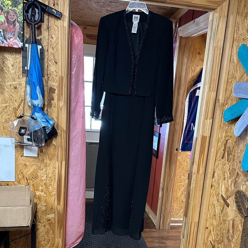 R&M Richards Black Long Sleeve Dress